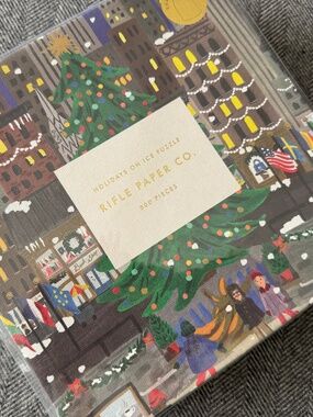 NWT, RIFLE PAPER COMPANY, DARLING HOLIDAYS ON ICE, 500 PIECE PUZZLE